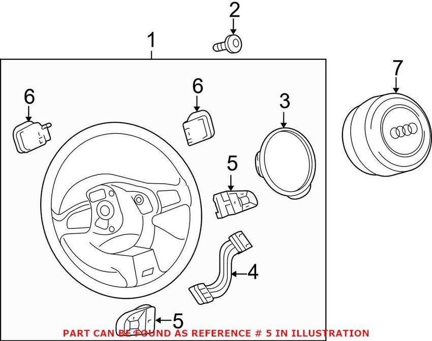 Audi Steering Wheel Radio Controls 4L0951523DXHA